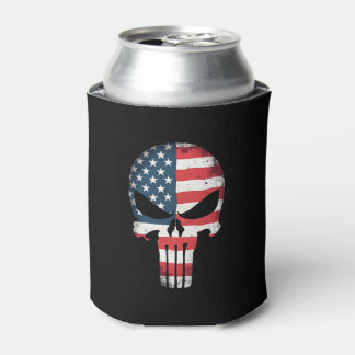 4th Of July Shirt For Women Men American Flag Skul Blikjeskoeler