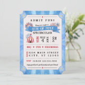 4th Of July Spectacular Ticket Invitation (Blue) (Debout devant)