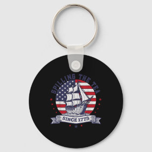 4th of July Spilling The Tea Since 1773 History Te Sleutelhanger