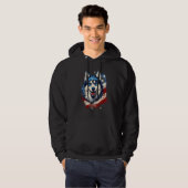 4th Of July US Flag Alaskan Malamute Dog Hoodie (Voorkant volledig)