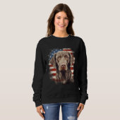 4th Of July US Flag Chesapeake Bay Retriever Dog 1 Trui (Voorkant volledig)