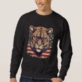 4th Of July US Flag Cougar Trui (Voorkant)