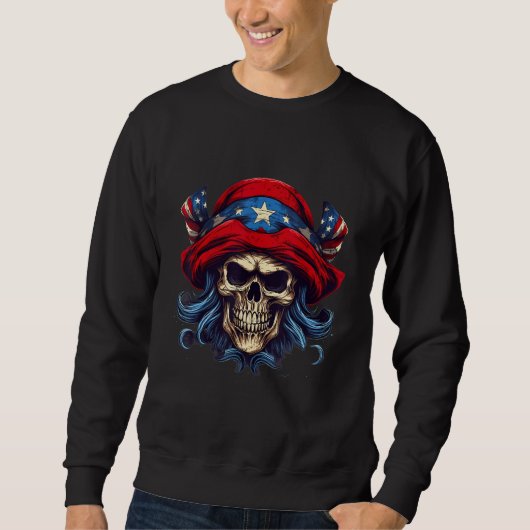4th Of July US Flag Pirate Trui (Voorkant)