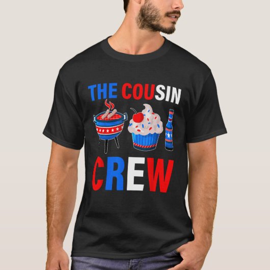 4th Of July Us Flag Popsicl The Cousin Crew 1 T-shirt (Voorkant)