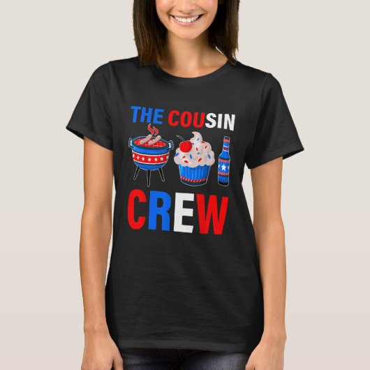 4th Of July Us Flag Popsicl The Cousin Crew 1 T-shirt (Voorkant)