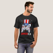 4th Of July Video Game American Flag Uncle Sam Gam T-shirt (Voorkant volledig)