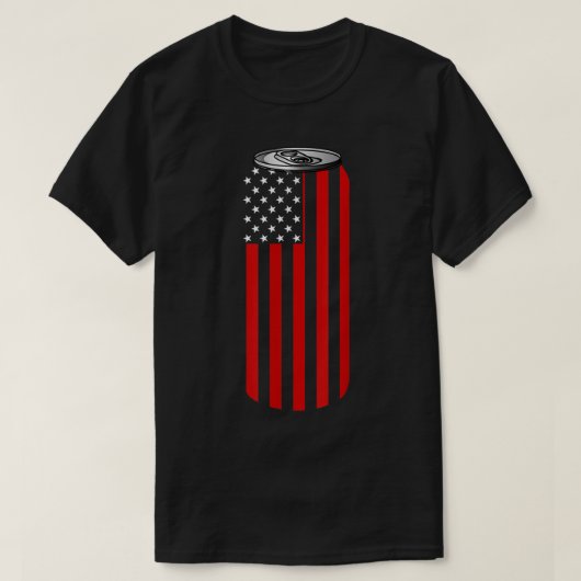 4TH T-shirt de July Beer Can Flag (Design devant)