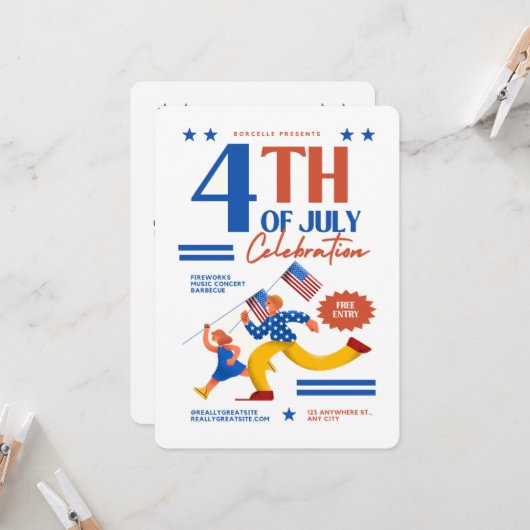 #4thOfJulyCelebration Invitation (Devant/Arrière en situation)