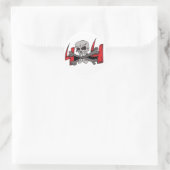4x4 ronde sticker (Tas)