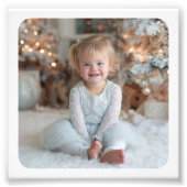 4x4 Rounded Square Border Holiday Family Photo (Devant)