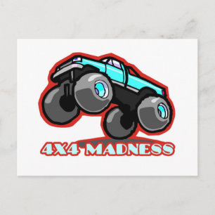 4x4 Waanzin: Monster-vrachtwagen voor het wegpompe Briefkaart