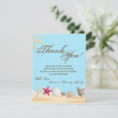 4x5 APLAT Carte de remerciements Sea Shells Beach (Debout devant)