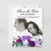 4x5 Bewaar de Date Kaart Lavendel Hibiscus op wit (Voorkant)