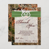 4x5 Carte de remerciements plat Cerf Couple Doe Bu (Devant / Derrière)