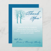 4x5 Carte de remerciements PLAT Deux arbres d'hive (Devant / Derrière)