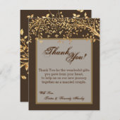 4x5 Carte de remerciements PLAT Gold Foil Automne (Devant / Derrière)