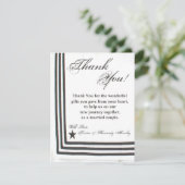 4x5 Carte de remerciements PLAT Marine robe d'été  (Debout devant)