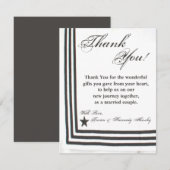 4x5 Carte de remerciements PLAT Marine robe d'été  (Devant / Derrière)