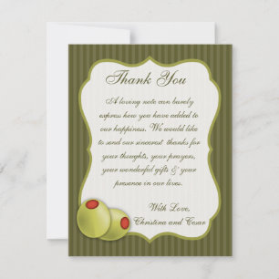 4x5 Carte de remerciements PLAT Martini Olives Ban