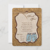 4x5 Carte de remerciements PLAT Mason Jar Burlap P (Devant)