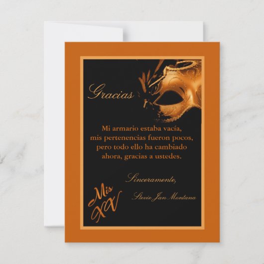 4x5 Carte de remerciements PLAT Mis XV Orange (Devant)