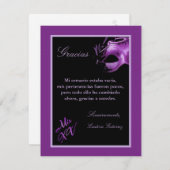 4x5 Carte de remerciements PLAT Mis XV Purple Mora (Devant / Derrière)