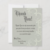 4x5 Carte de remerciements PLAT noir Affair Cravat (Devant)