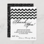 4x5 Carte de remerciements PLAT Parties scintillan (Devant / Derrière)