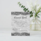 4x5 Carte de remerciements PLAT Pays Dentelle noir (Debout devant)