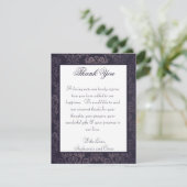 4x5 Carte de remerciements PLAT Profond pourpre Da (Debout devant)