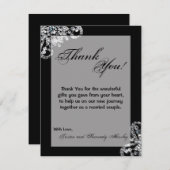 4x5 Collier de bijoux en diamant Carte de remercie (Devant / Derrière)