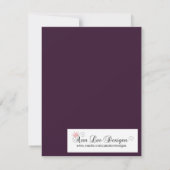 4x5 Enregistrer la carte Date Plum Purple Rose Gol (Dos)