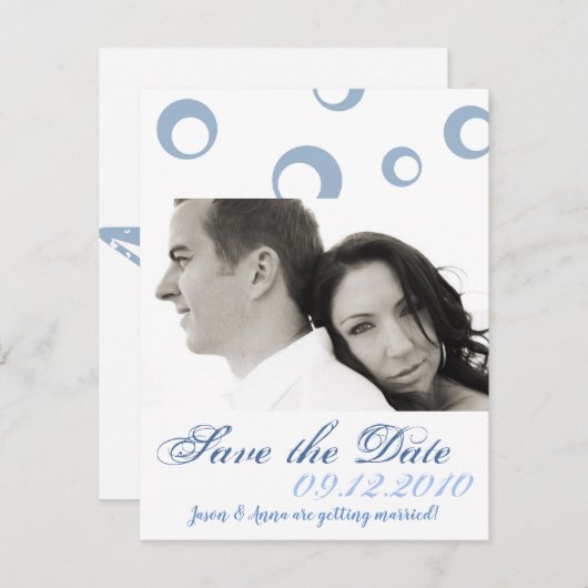 4x5 Enregistrer la carte Date Seahorse Sea Ocean B (Devant / Derrière)