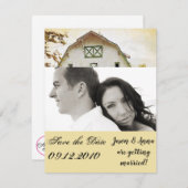 4x5 Enregistrer la carte Date Sunset Grange Pays r (Devant / Derrière)