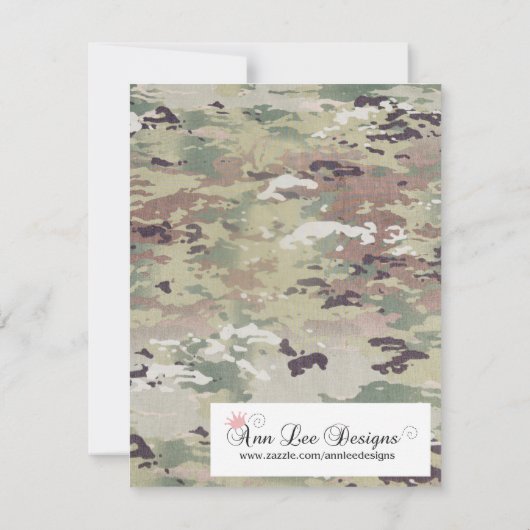 4x5 Enregistrer la carte de date Army OCP Camo Uni (Dos)