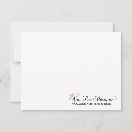 4x5 Enregistrer la carte de date - Black Damask & (Dos)