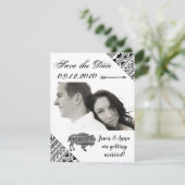 4x5 Enregistrer la carte de date Boho Buffalo Trib (Debout devant)