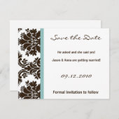 4x5 Enregistrer la carte de date - Dentelle Brown (Devant / Derrière)