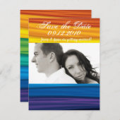 4x5 Enregistrer la carte de date lgbtq rainbow fla (Devant / Derrière)