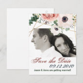 4x5 Enregistrer la carte de date Rose de jardin gé (Devant / Derrière)