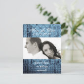 4x5 Enregistrer la carte de date Rustic Tin Panel (Debout devant)