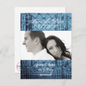 4x5 Enregistrer la carte de date Rustic Tin Panel (Devant / Derrière)