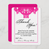 4x5 FLAT Bedankkaart Kristal Kroonluchter Glitz (Voorkant / Achterkant)