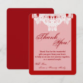 4x5 FLAT Bedankkaart Kristal Kroonluchter Glitz (Voorkant / Achterkant)