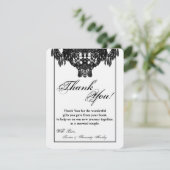 4x5 FLAT Bedankkaart Kristal Kroonluchter Glitz (Staand voorkant)