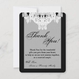 4x5 FLAT Bedankkaart Kristal Kroonluchter Glitz