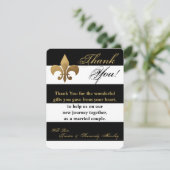 4x5 FLAT Bedankkaart Modern Stripe Zwart Wit (Staand voorkant)