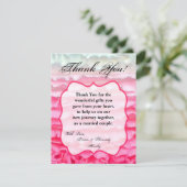 4x5 FLAT Bedankt Card Ombre Stripe Pink Frosting (Staand voorkant)