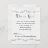 4x5 FLAT Bedankt Kaart Country White Lace Print (Voorkant / Achterkant)