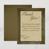 4x5 FLAT Bedankt Kaart Herfst Bloemen Herfst Bruin (Voorkant / Achterkant)